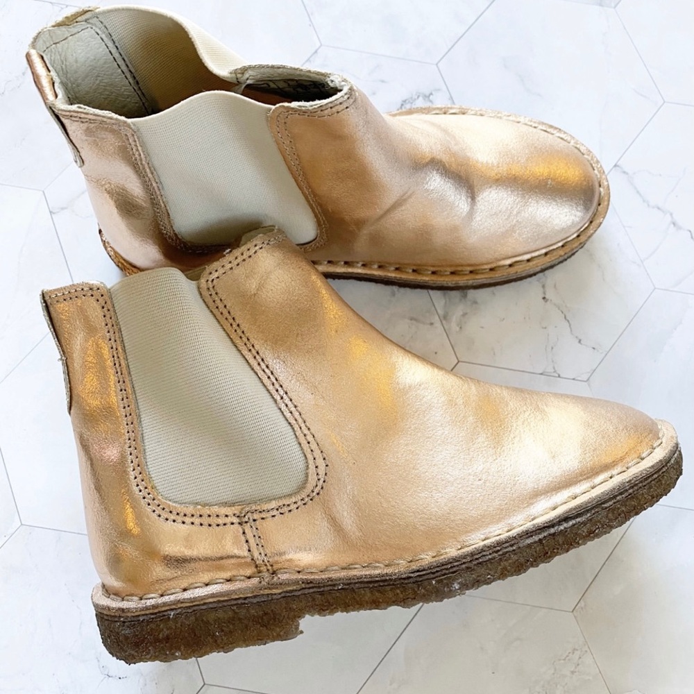 SOLD Crewcuts Girls Gold ankle booties